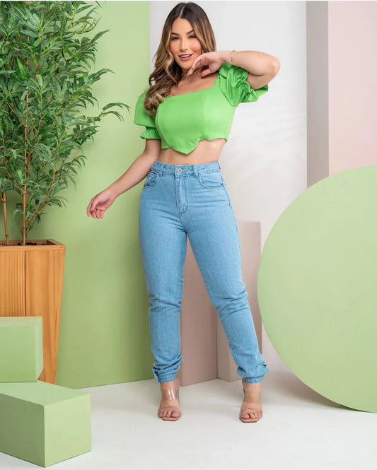 Calça mom